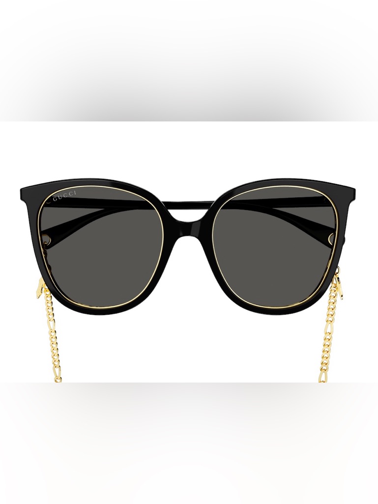 Gucci Women Black Sunglasses With Chains New